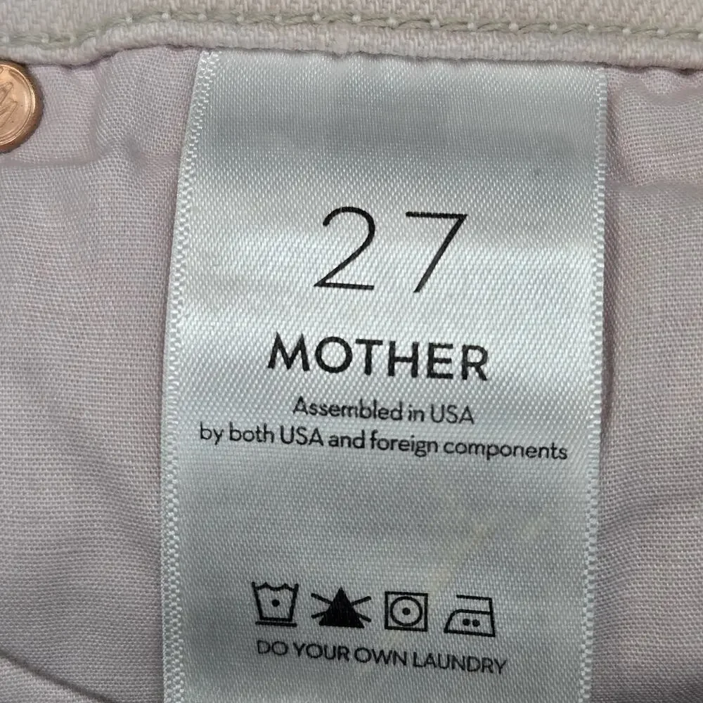 Mother jeans Womens 27 The Dazzler Hover Date Night Light Pink Straight Leg Crop - Picture 8 of 12